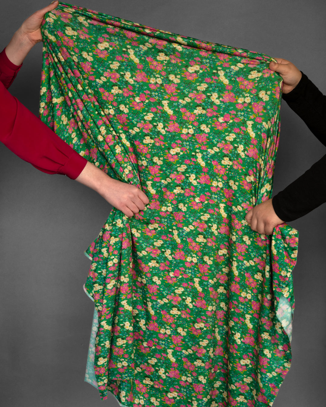 Deadstock Meadow Mirage Viscose Jersey - Kelly Green | Blackbird Fabrics