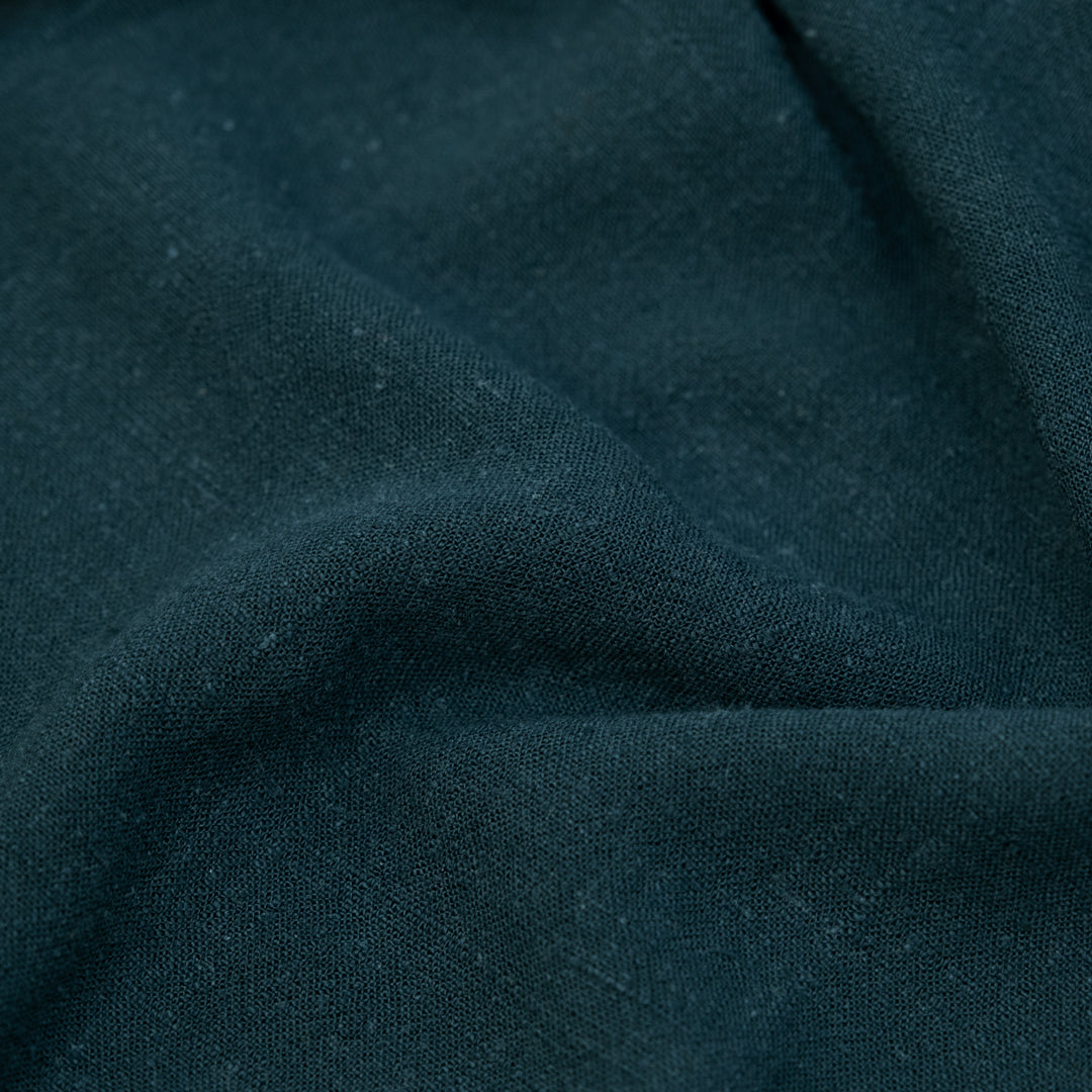 Viscose Linen Noil - Midnight Spruce | Blackbird Fabrics