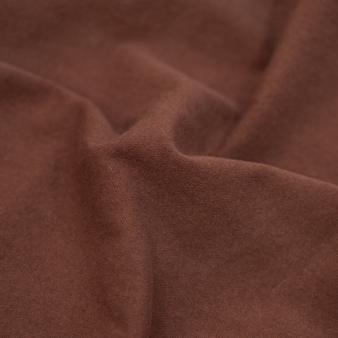 7oz Softened Organic Cotton - Baked Clay | Blackbird Fabrics
