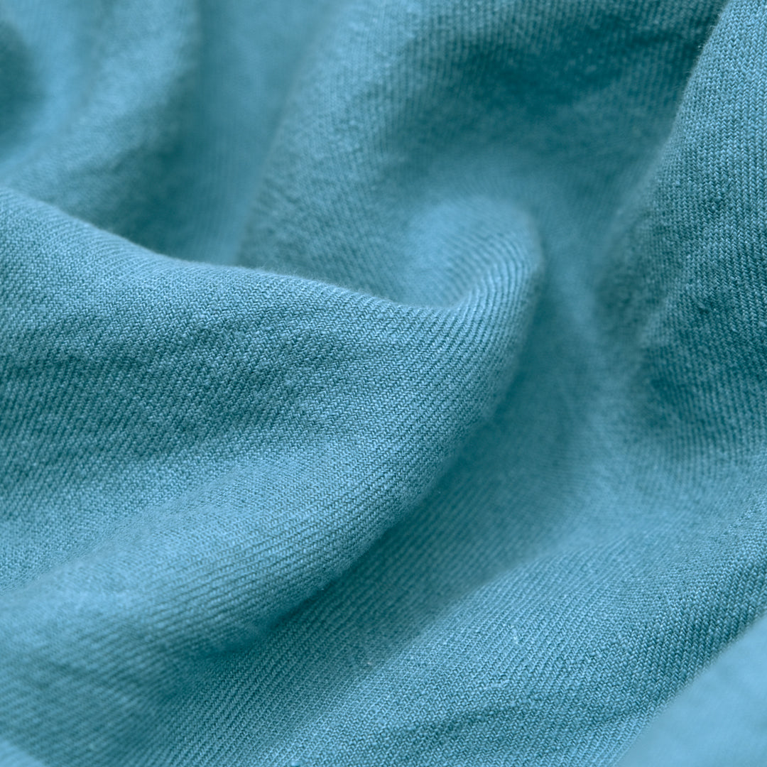 6.5oz Laundered Linen Twill - Waterfall | Blackbird Fabrics