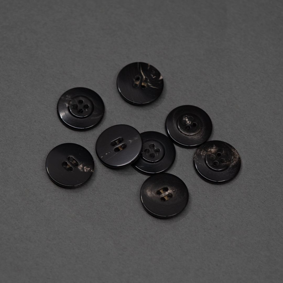 Raven 17mm (11/16") Buttons - Set of 8 | Blackbird Fabrics