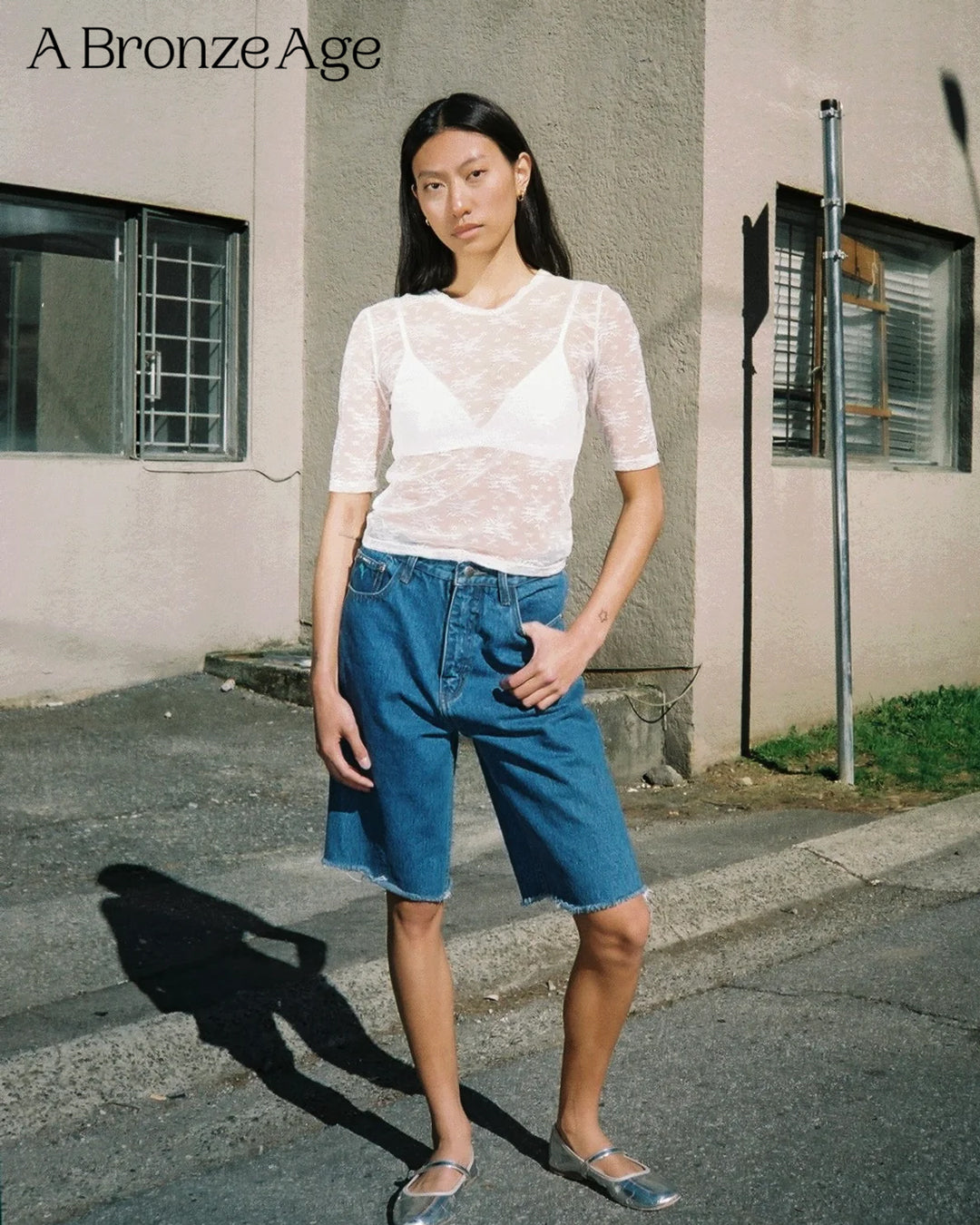 Deadstock Onyx Mesh Lace - White