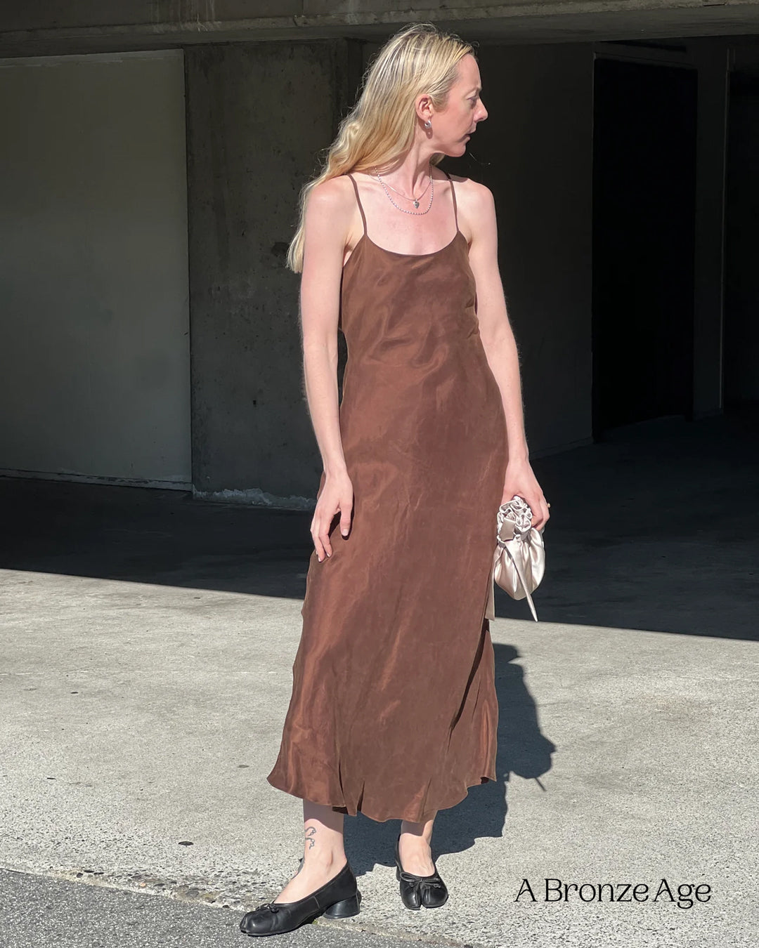 Deadstock Sandwashed Cupro Blend - Umber