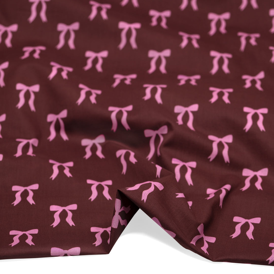 Adorn You Lightweight Cotton Lawn - Burgundy /Candy Pink | Blackbird Fabrics