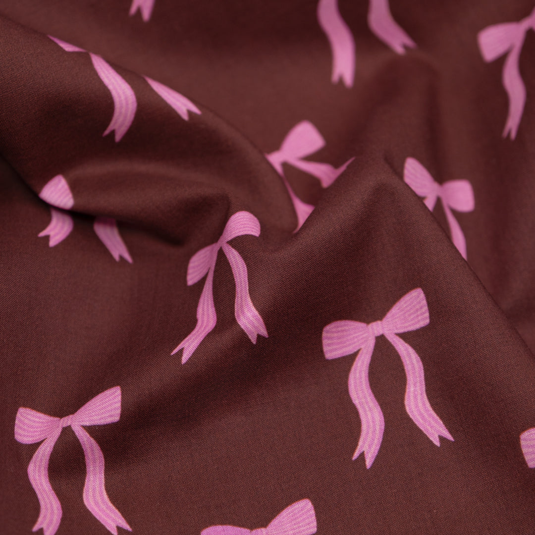 Adorn You Lightweight Cotton Lawn - Burgundy /Candy Pink | Blackbird Fabrics