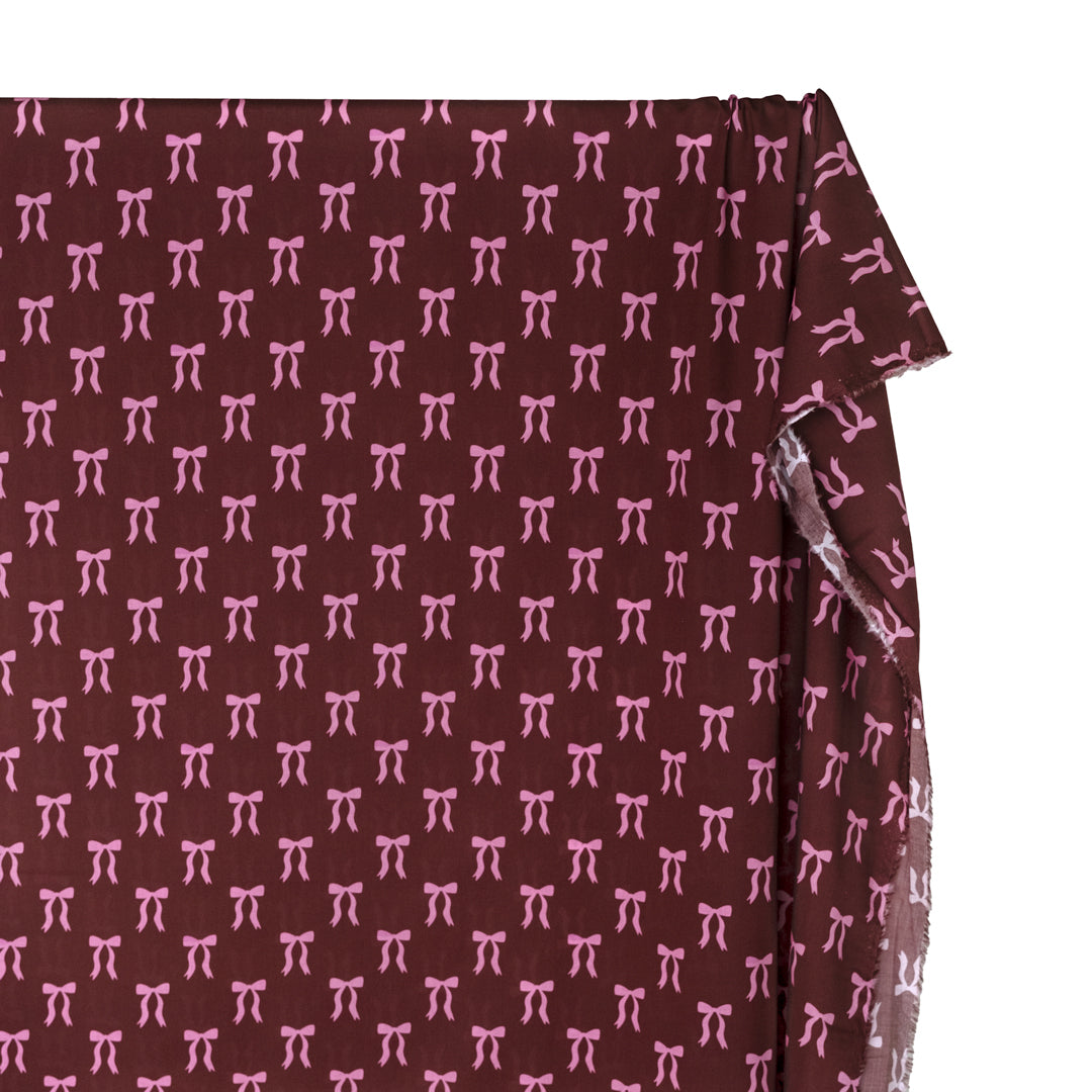 Adorn You Lightweight Cotton Lawn - Burgundy /Candy Pink | Blackbird Fabrics