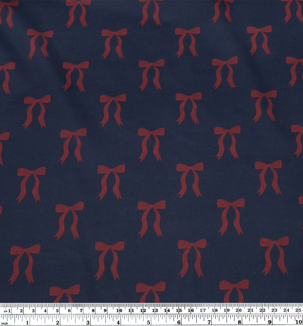 Adorn You Lightweight Cotton Lawn - Dark Denim/Cranberry | Blackbird Fabrics