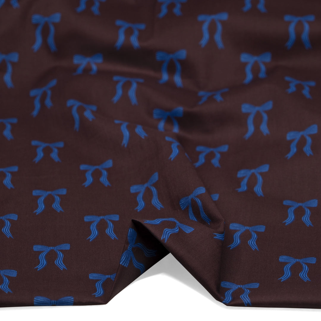 Adorn You Lightweight Cotton Lawn - Ganache/Lapis | Blackbird Fabrics