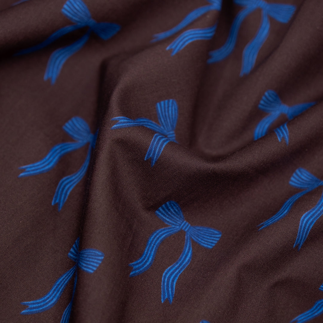 Adorn You Lightweight Cotton Lawn - Ganache/Lapis | Blackbird Fabrics