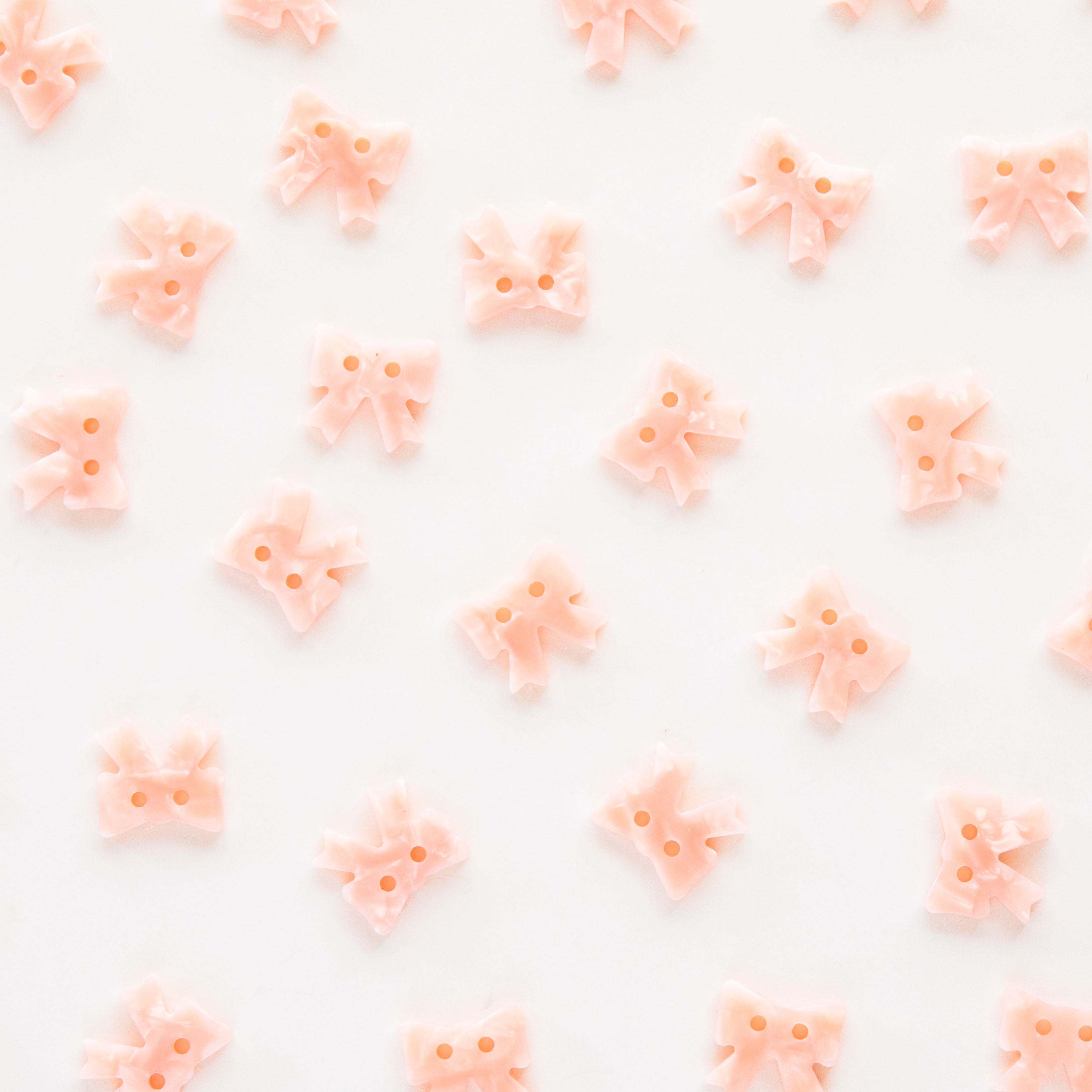 Pink Bow 15mm (5/8”) Buttons By Sarah Hearts - Set of 10 | Blackbird Fabrics