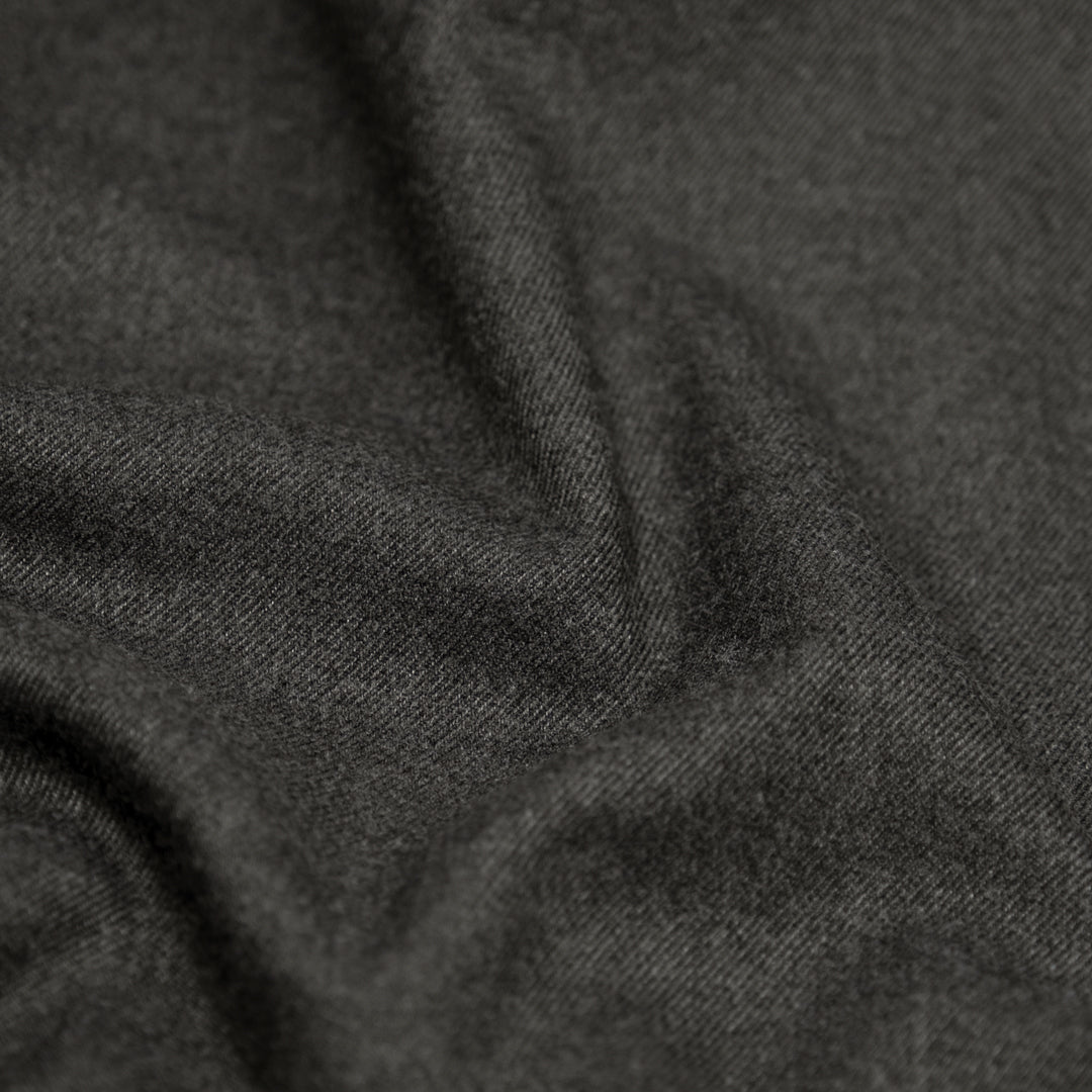 Brushed Poly Rayon Suiting - Charcoal | Blackbird Fabrics