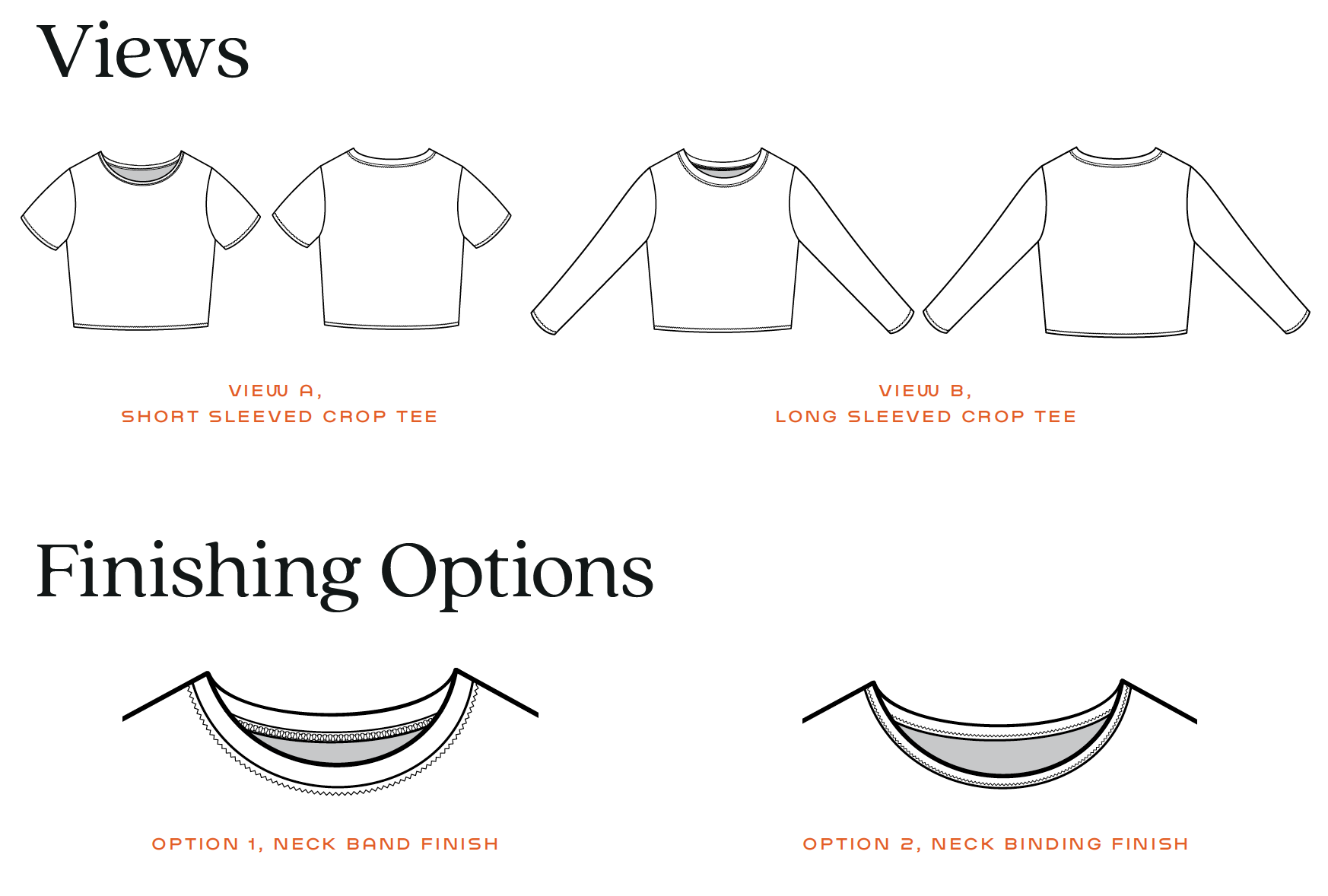 Carrie Crop Top by BF Patterns - PDF Download | Blackbird Fabrics