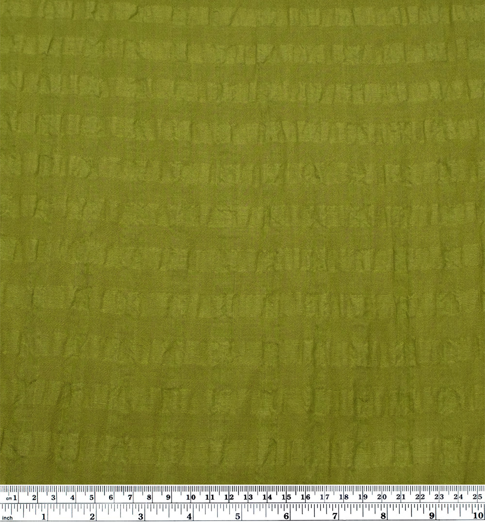 Check Linen Viscose Gauze - Pickle | Blackbird Fabrics