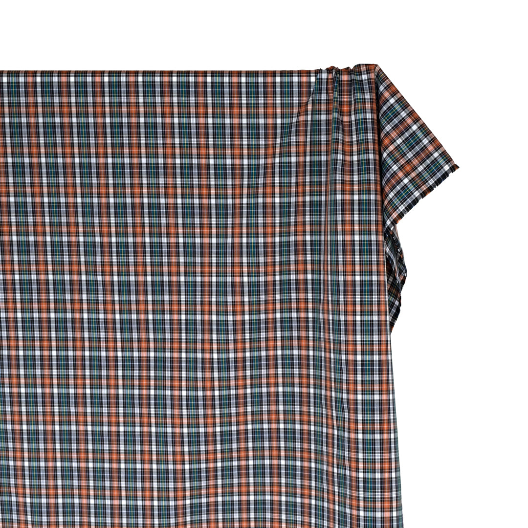 Deadstock Plaid Cotton Shirting - Black/White/Multi | Blackbird Fabrics