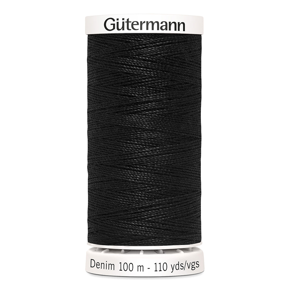 Gütermann Denim Thread (100m) - #000 Black | Blackbird Fabrics