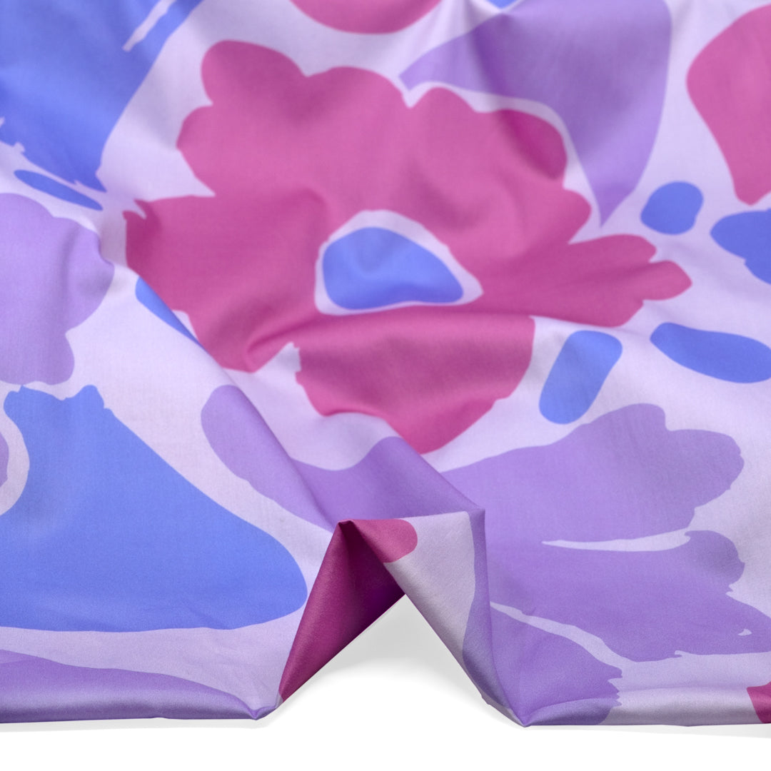 Ellie Whittaker - Jacaranda Organic Cotton Sateen - Lilac/Periwinkle/Tulip | Blackbird Fabrics