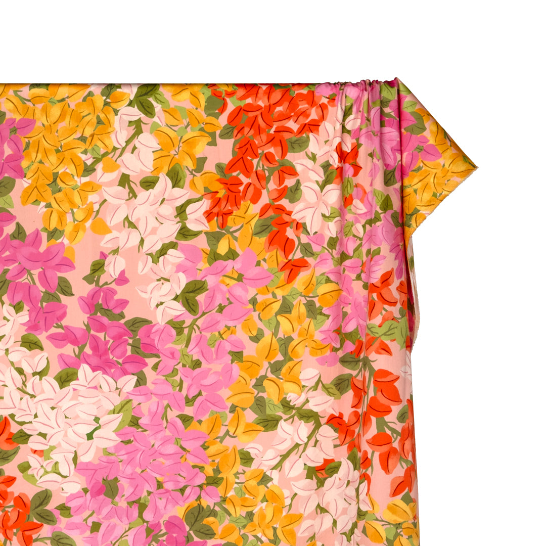 Ellie Whittaker - Beautiful Bougs Organic Cotton Sateen - Dusty Rose/Candy Pink/Persimmon | Blackbird Fabrics