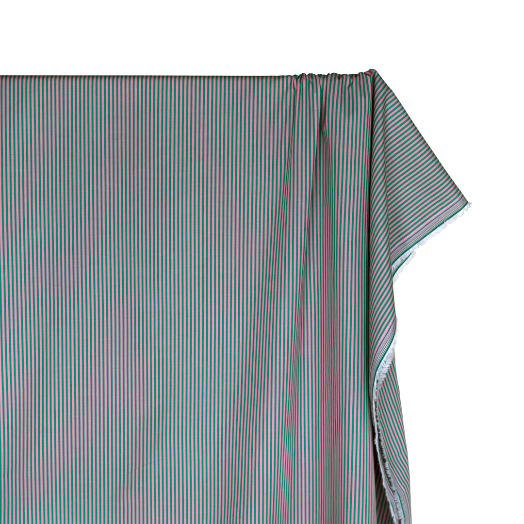 Striped Cotton Shirting - Watermelon | Blackbird Fabrics