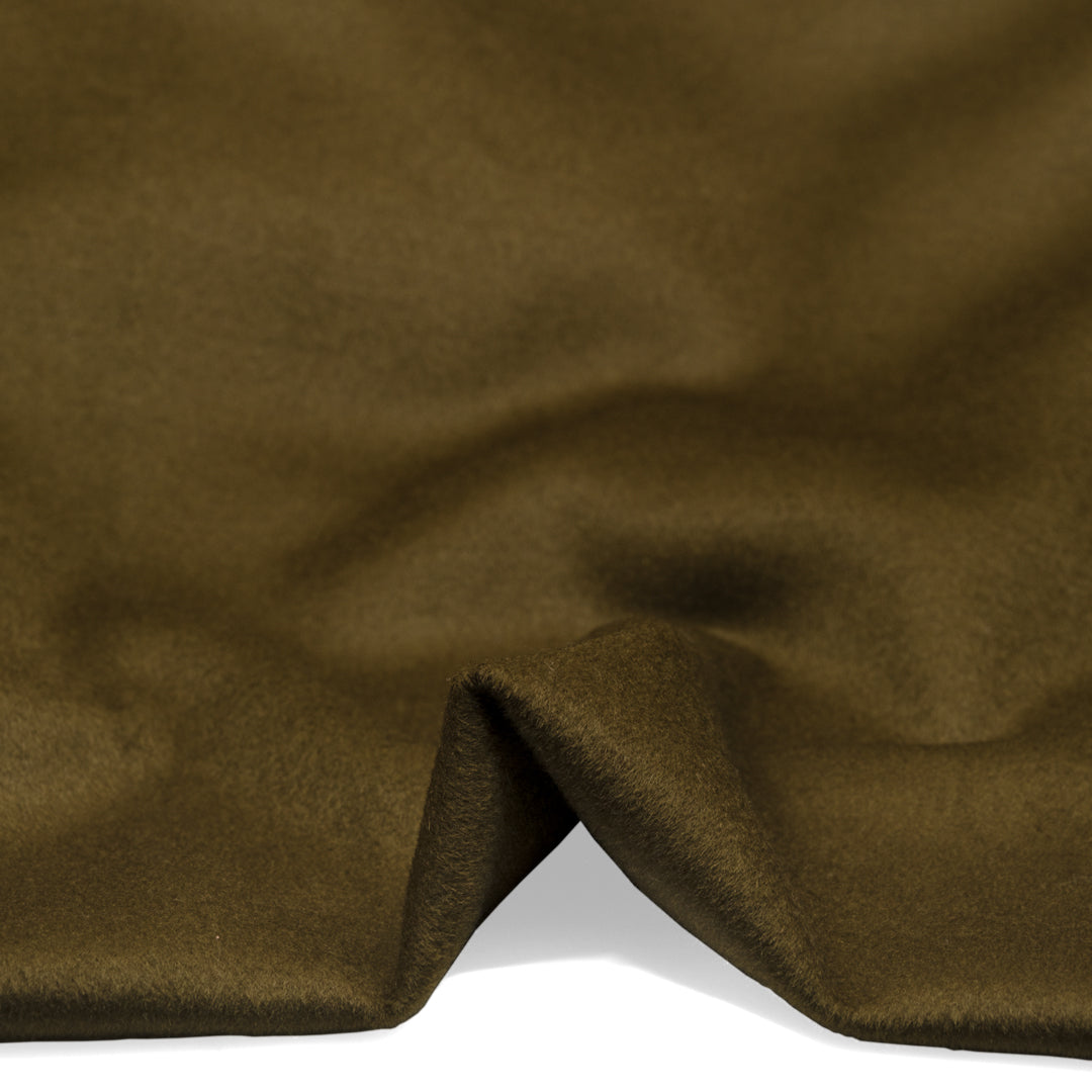 Heavyweight Double Faced Wool Blend Coating - Seaweed | Blackbird Fabrics