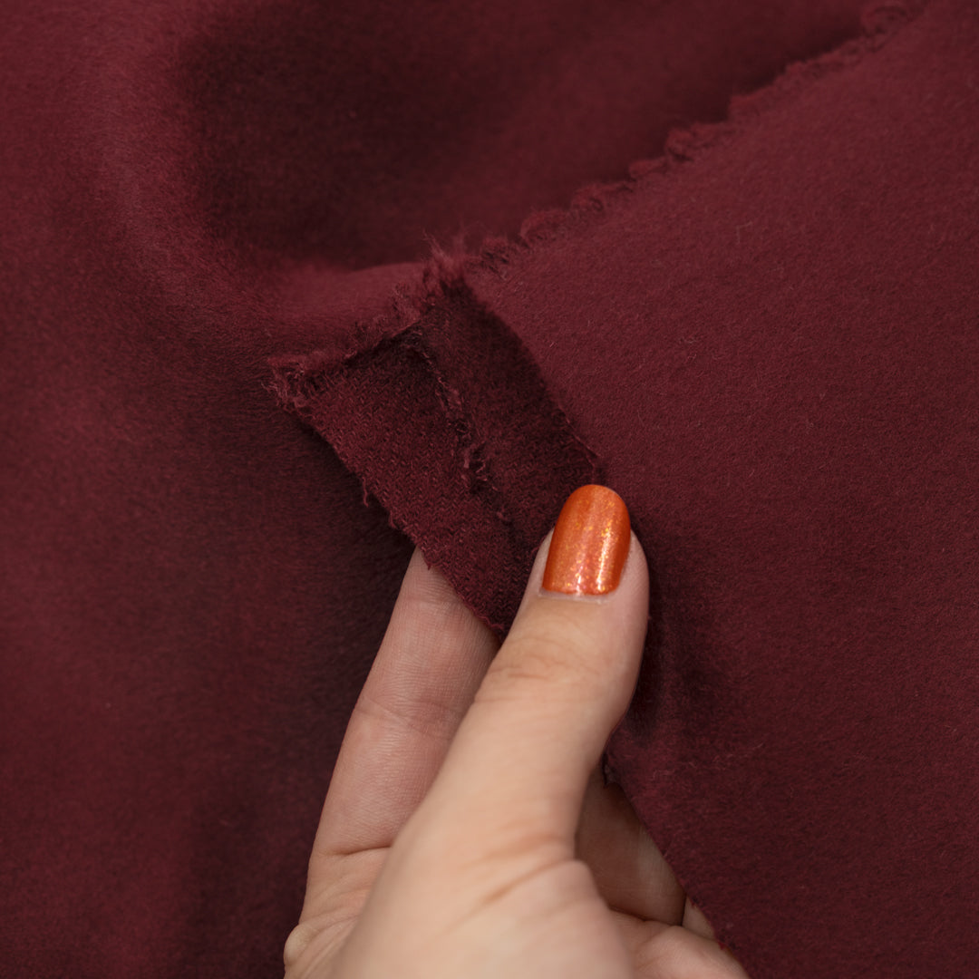 Heavyweight Double Faced Wool Blend Coating - Cranberry | Blackbird Fabrics