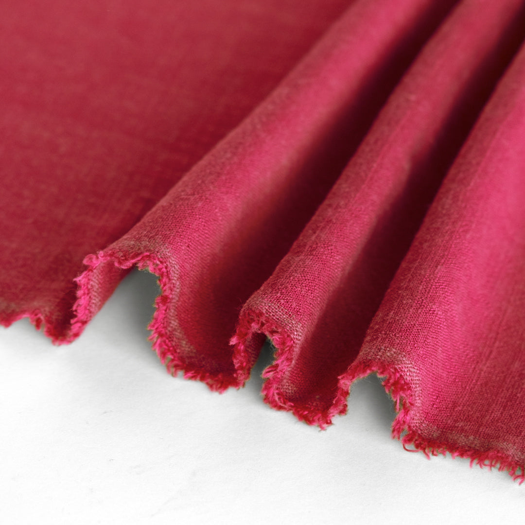 Viscose Linen Noil - Raspberry | Blackbird Fabrics