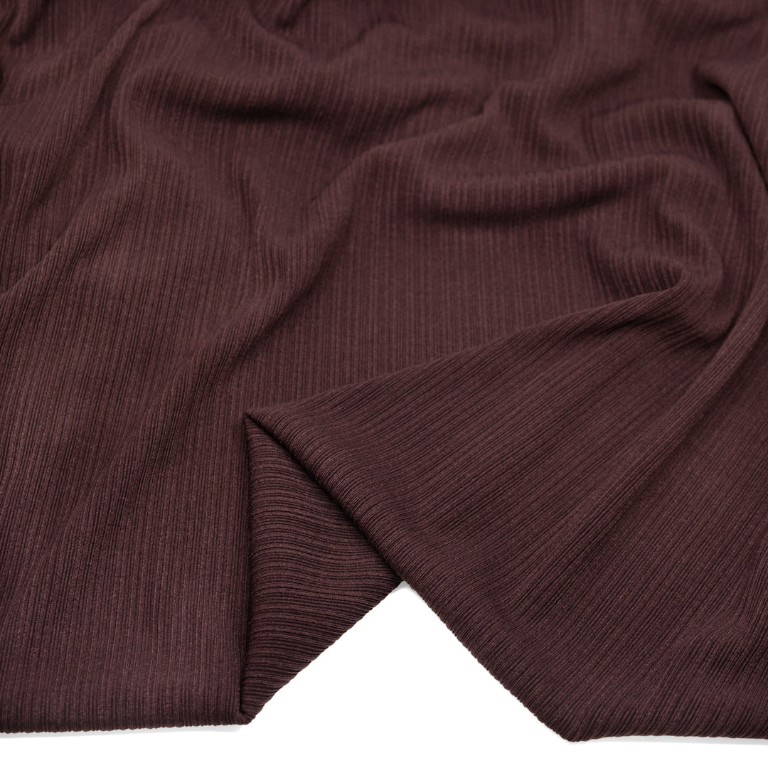 Ripple Rib Knit - Mulberry | Blackbird Fabrics