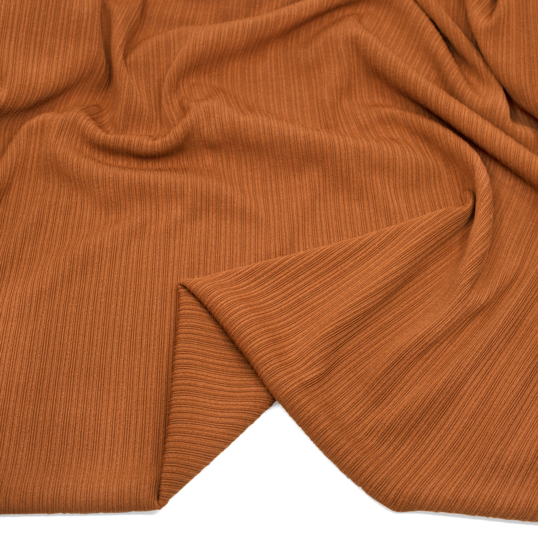 Ripple Rib Knit - Caramel | Blackbird Fabrics