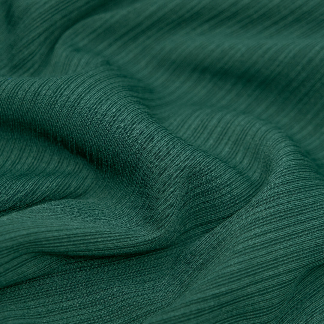 Ripple Rib Knit - Pine | Blackbird Fabrics