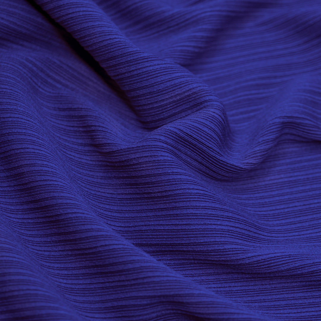 Ripple Rib Knit - Azure | Blackbird Fabrics