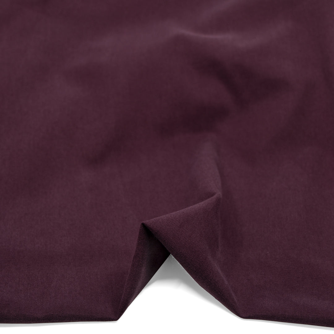 Uptown Cotton Lyocell Twill - Smoked Plum | Blackbird Fabrics