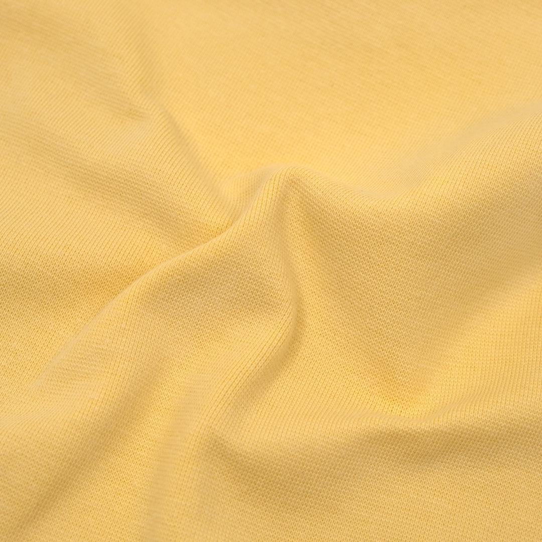 Cotton T-Shirt Ribbing - Butter | Blackbird Fabrics