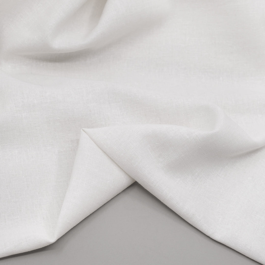 Airy Linen Viscose Blend - White *Imperfect | Blackbird Fabrics