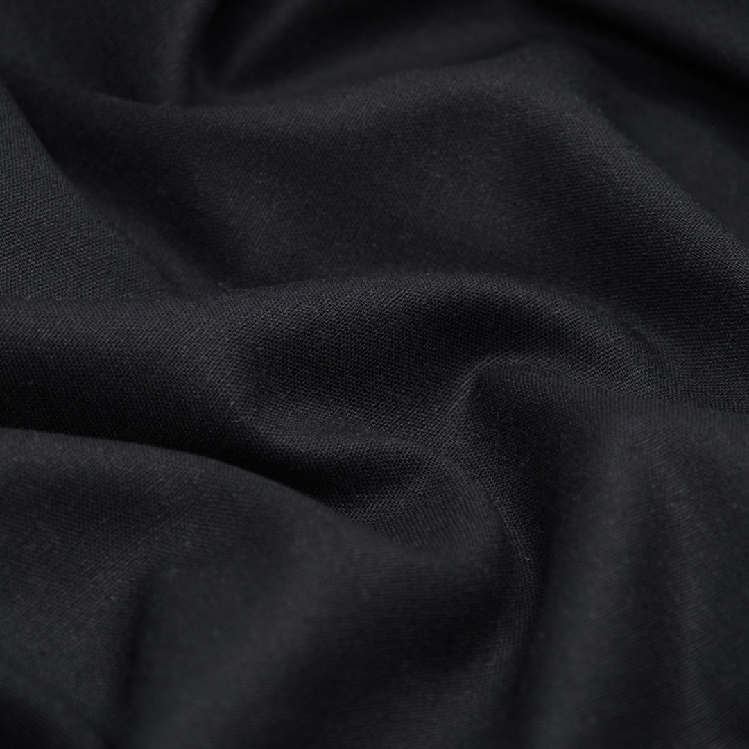 Airy Linen Viscose Blend - Black | Blackbird Fabrics