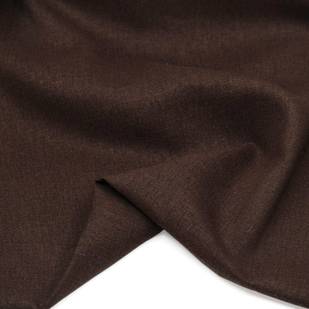 Airy Linen Viscose Blend - Chocolate | Blackbird Fabrics