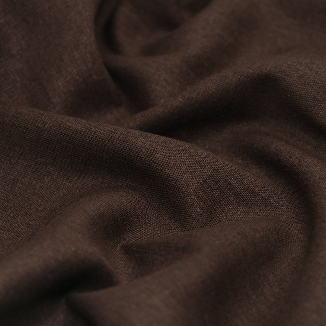 Airy Linen Viscose Blend - Chocolate | Blackbird Fabrics