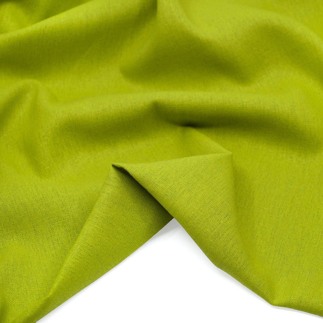Airy Linen Viscose Blend - Electric Lime | Blackbird Fabrics