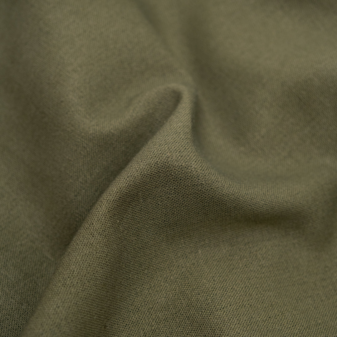 Airy Linen Viscose Blend - Khaki | Blackbird Fabrics