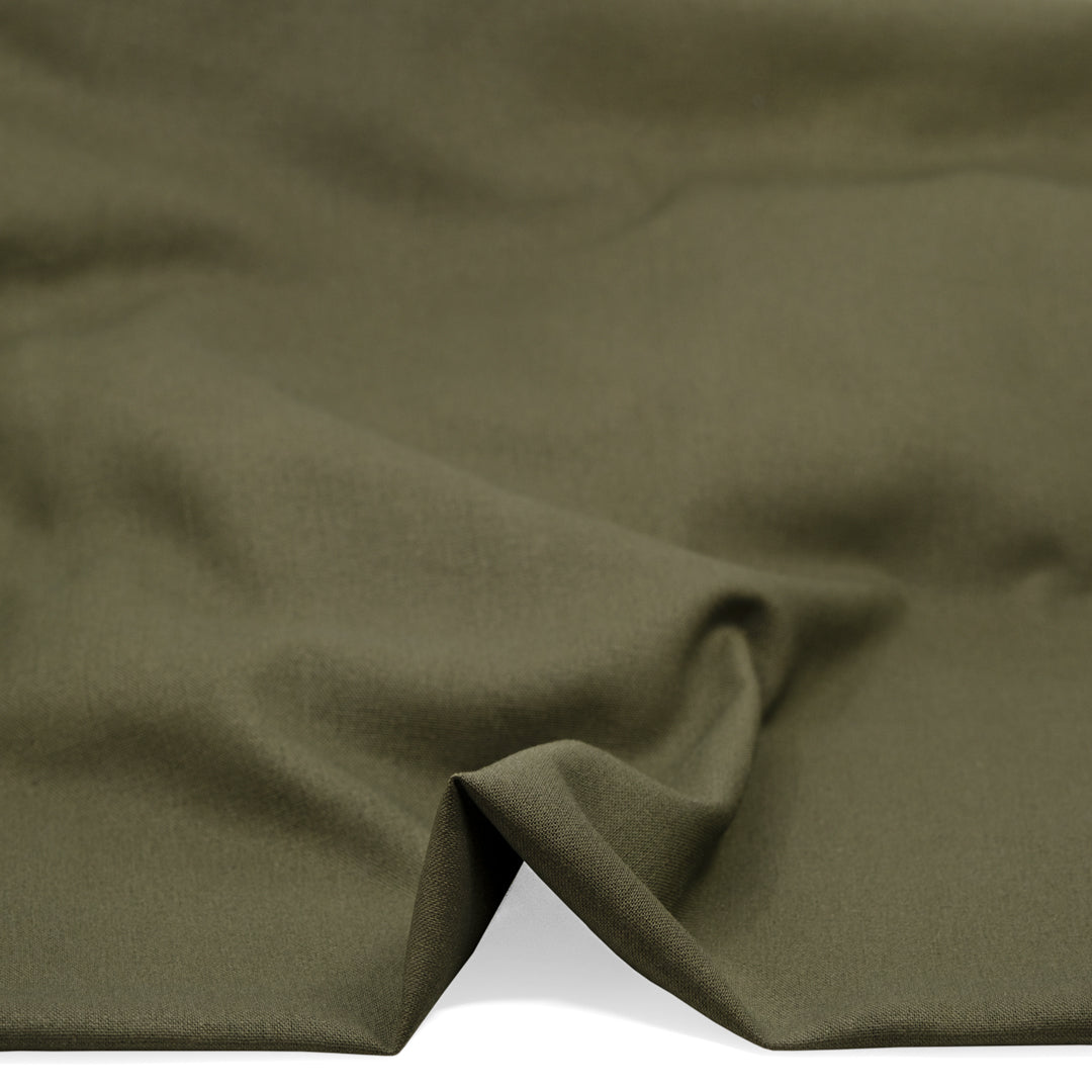 Airy Linen Viscose Blend - Khaki | Blackbird Fabrics