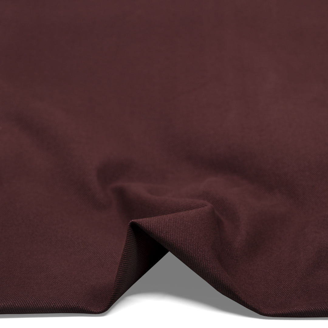 10oz Brushed Bull Denim - Cabernet | Blackbird Fabrics
