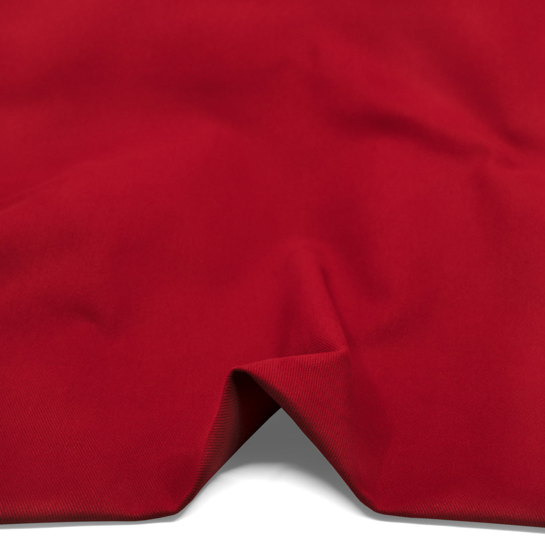 10oz Brushed Bull Denim - Tomato | Blackbird Fabrics