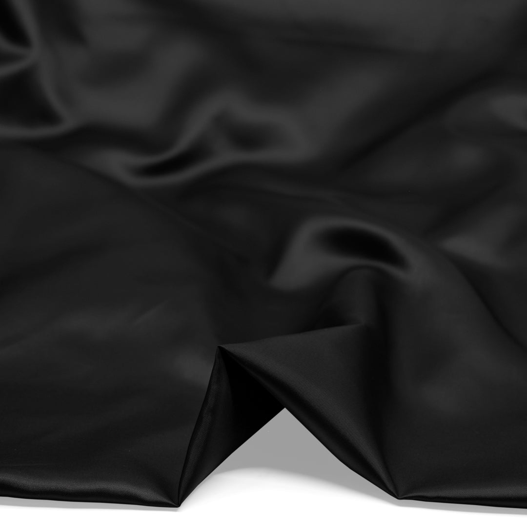Viscose Poly Twill Lining - Black | Blackbird Fabrics
