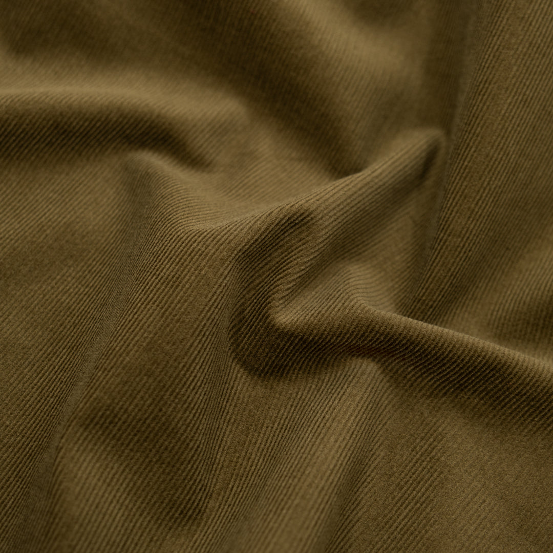 Micro Cotton Corduroy Shirting - Moss | Blackbird Fabrics