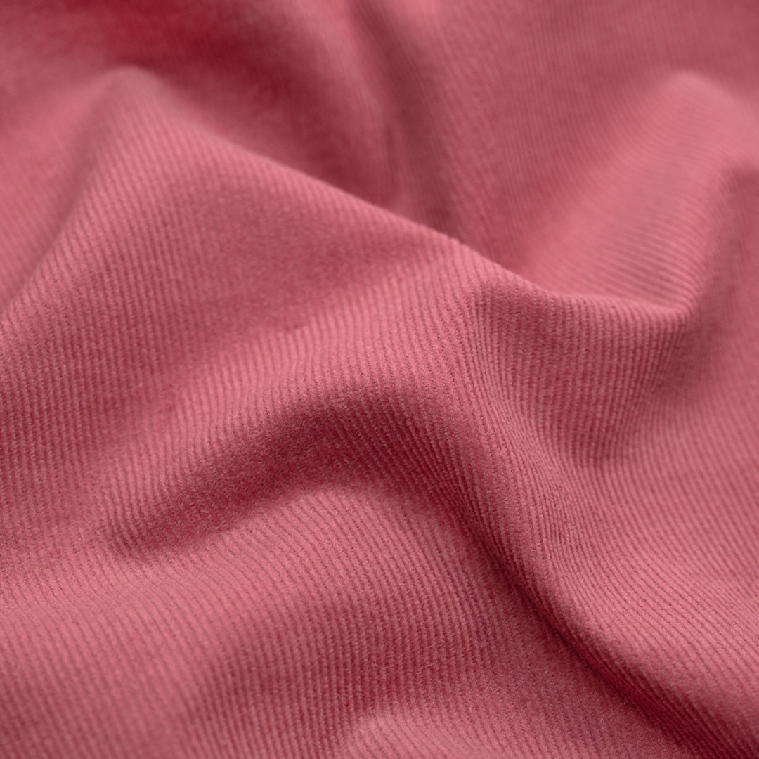 Micro Cotton Corduroy Shirting - Bubblegum | Blackbird Fabrics