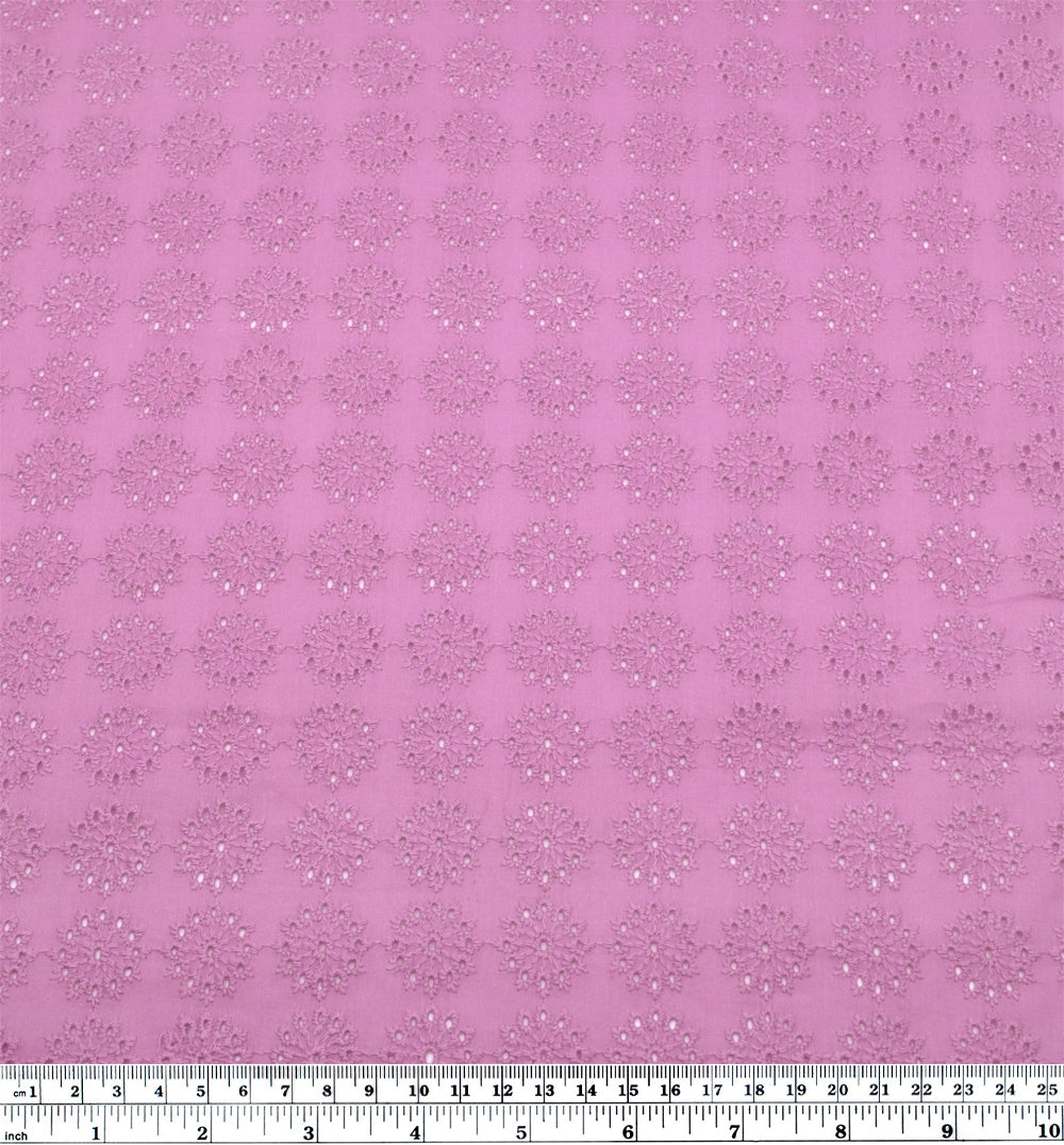 Dandelion Burst Cotton Eyelet - Pale Dahlia | Blackbird Fabrics