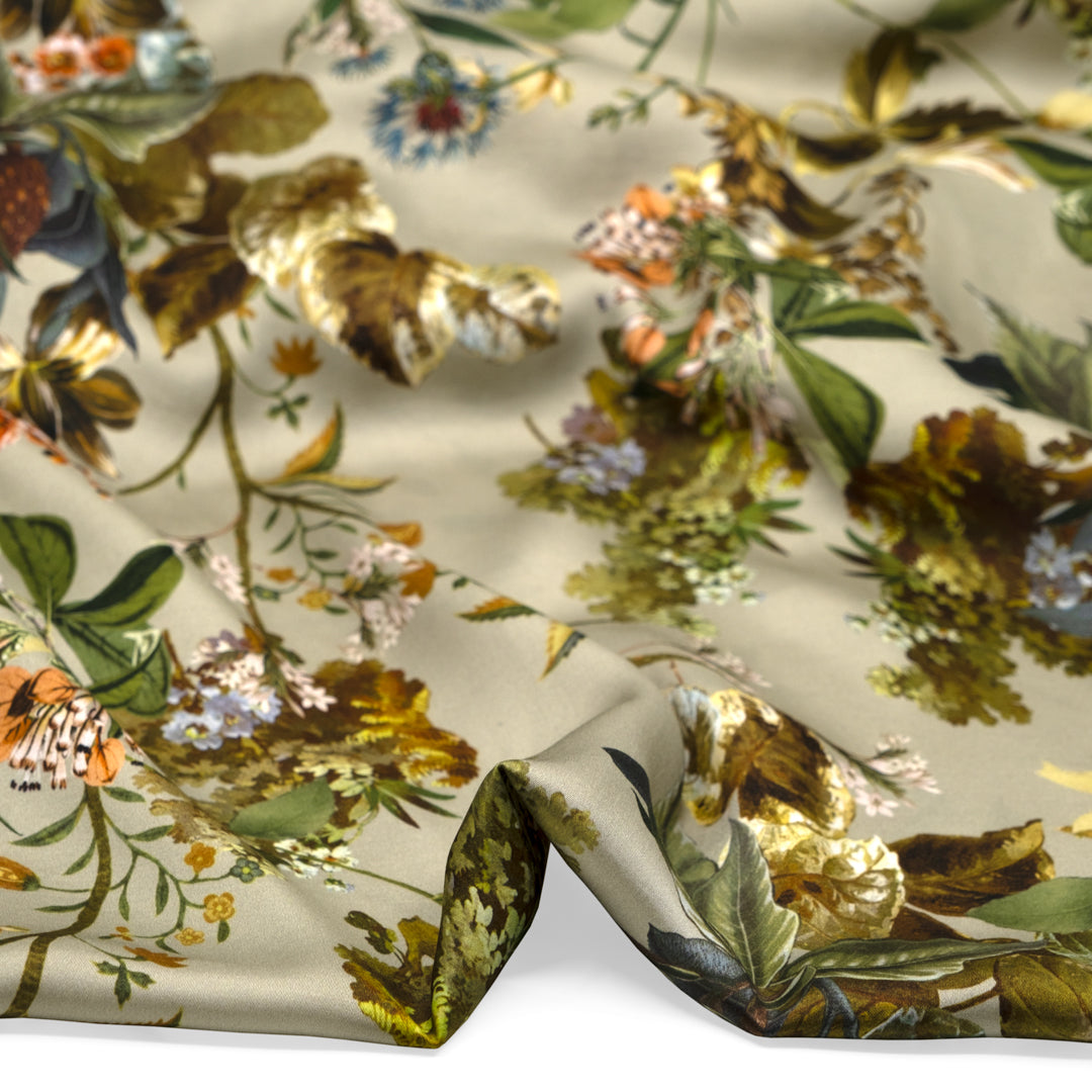 Botanist Viscose Satin - Pistachio | Blackbird Fabrics