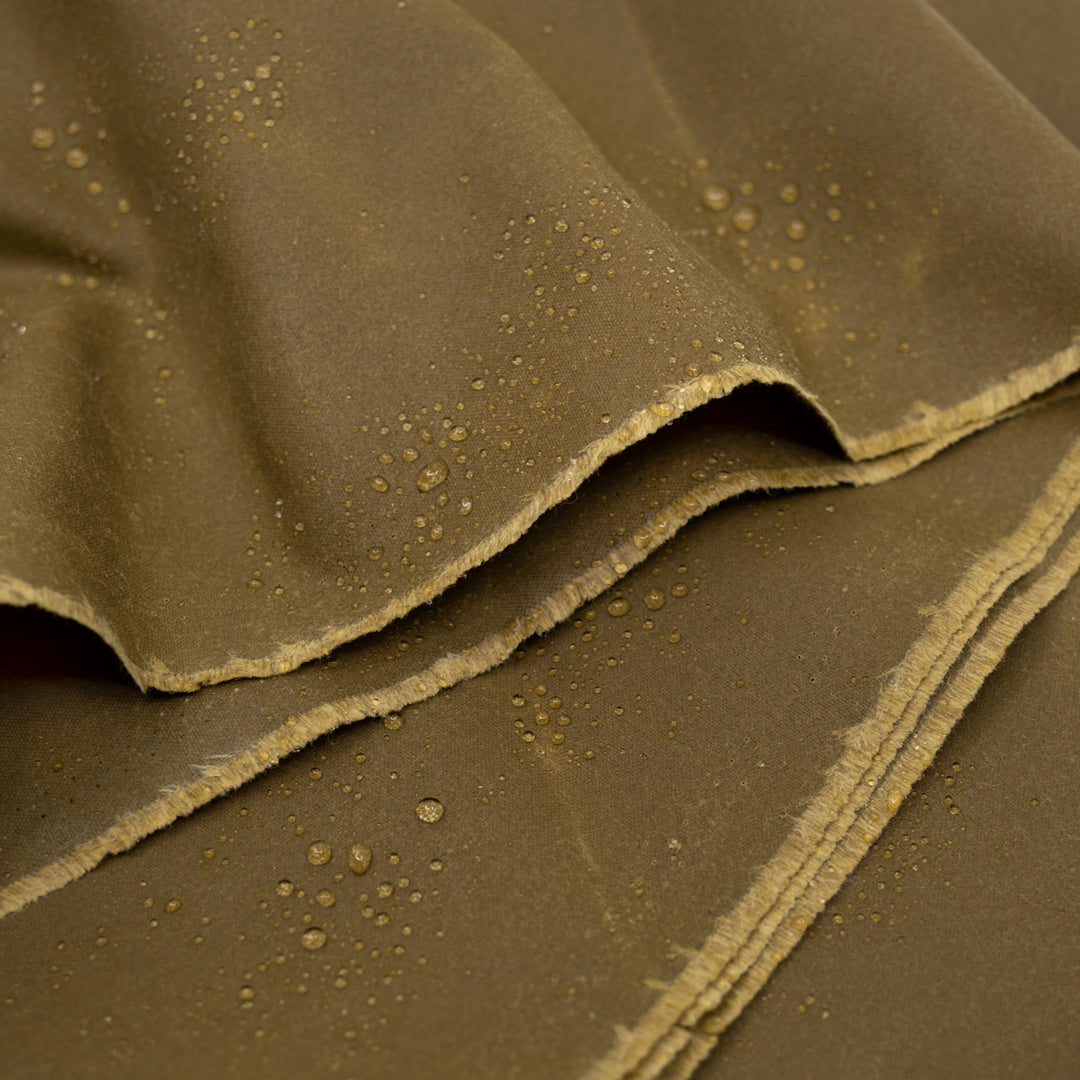British Millerain Waxed Cotton Canvas - Elmwood | Blackbird Fabrics