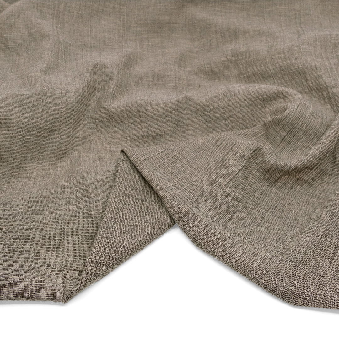 Deadstock Chambray Cotton Blend Gauze - Granite
