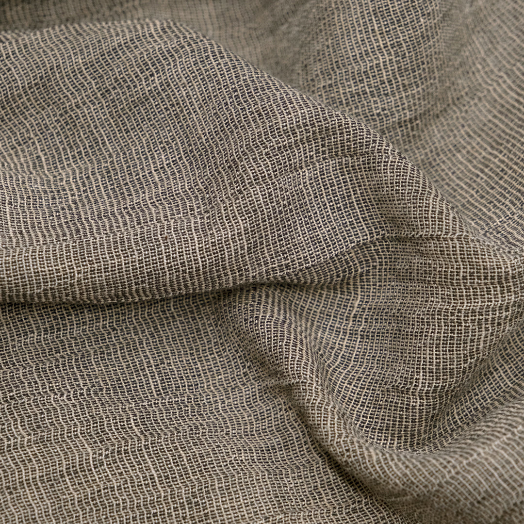 Deadstock Chambray Cotton Blend Gauze - Granite