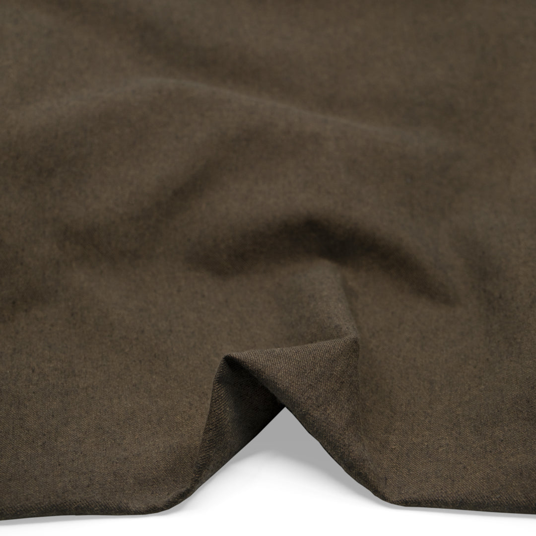 7.5oz Linen Cotton Chambray Denim - Bark | Blackbird Fabrics