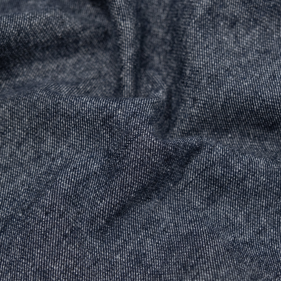 7.5oz Linen Cotton Chambray Denim - Ink | Blackbird Fabrics